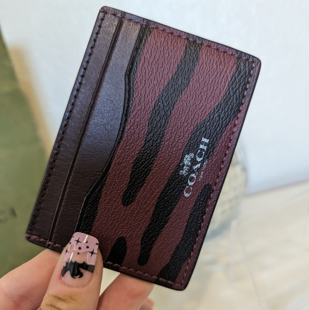 COACH NWOT animal print card holder